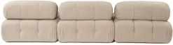 Canapé d'angle droit avec un pouf en tissu pêche 95x288x75cm Bubble - Home Design
