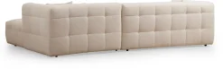 Canapé d'angle droit 3 places en tissu blanc 100x300x72cm Cady - Home Design