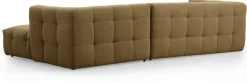 Canapé d'angle droit 3 places en tissu kaki 100x300x72cm Cady - Home Design
