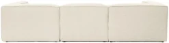 Canapé d'angle en tissu écru 185x296x66cm Fora - Home Design