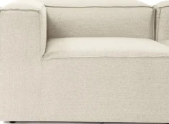 Canapé d'angle en tissu écru 185x296x66cm Fora - Home Design