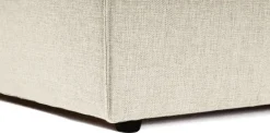 Canapé d'angle en tissu écru 185x296x66cm Fora - Home Design