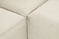 Canapé d'angle en tissu écru 185x296x66cm Fora - Home Design