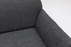 Canapé d'angle en tissu gris foncé 280x93x86cm Eddy - Home Design
