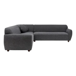 Canapé d'angle en tissu gris foncé 280x93x86cm Eddy - Home Design