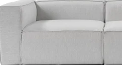 Canapé d'angle en tissu gris 185x296x66cm Fora - Home Design