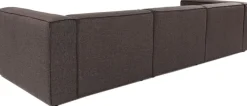 Canapé d'angle en tissu marron 185x296x66cm Fora - Home Design