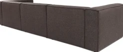 Canapé d'angle en tissu marron 185x296x66cm Fora - Home Design