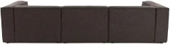 Canapé d'angle en tissu marron 185x296x66cm Fora - Home Design