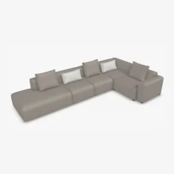 Canapé d'angle en tissu metaphor 003 et coussins MAGS - HAY