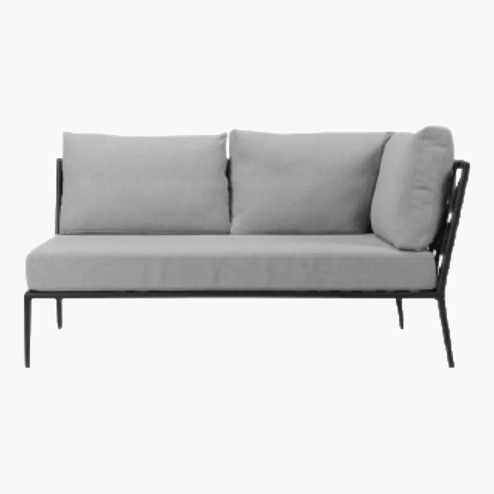 Canapé d'angle gauche avec coussin gris lave Leo modular - Vincent Sheppard