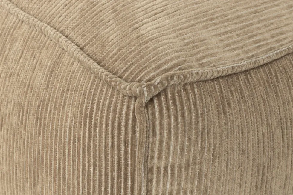 Canapé d'angle gauche en polyester côtelé caramel 308x188cm Fat Freddy - Zuiver