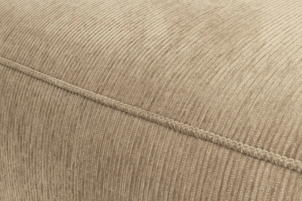 Canapé d'angle gauche en polyester côtelé caramel 308x188cm Fat Freddy - Zuiver