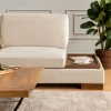 Canapé d'angle gauche en tissu beige 193x313x97cm Tulip corner - Home Design