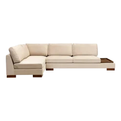 Canapé d'angle gauche en tissu beige 193x313x97cm Tulip corner - Home Design