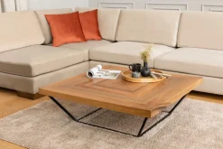 Canapé d'angle gauche en tissu beige 193x313x97cm Tulip corner - Home Design