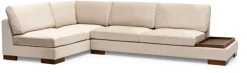 Canapé d'angle gauche en tissu beige 193x313x97cm Tulip corner - Home Design