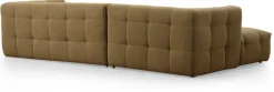 Canapé d'angle gauche 3 places en tissu kaki 100x300x72cm Cady - Home Design