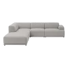 Canapé d'angle gris clair Connect Soft - Muuto