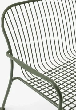 Canapé de jardin avec dossier et accoudoirs en acier vert bronze Thorvald SC110 - &tradition