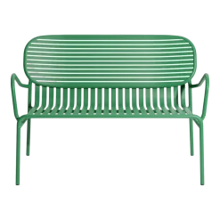 Canapé de jardin en aluminium vert menthe deux places Week end - Petite friture