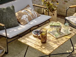 Canapé de jardin en métal noir 125cm Hampton - Bloomingville