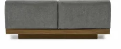 Canapé deux places en bois cognac et coussins fumée 193 x 115 x 72 cm Rudolph - Serax