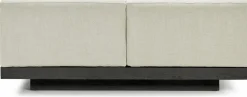 Canapé deux places en bois noir et coussins beige 193 x 115 x 72 cm Rudolph - Serax