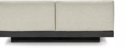 Canapé deux places en bois noir et coussins blancs os 193 x 115 x 72 cm Rudolph - Serax