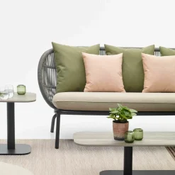 Canapé d'extérieur Amande avec set de coussins vert et blush Kodo - Vincent Sheppard