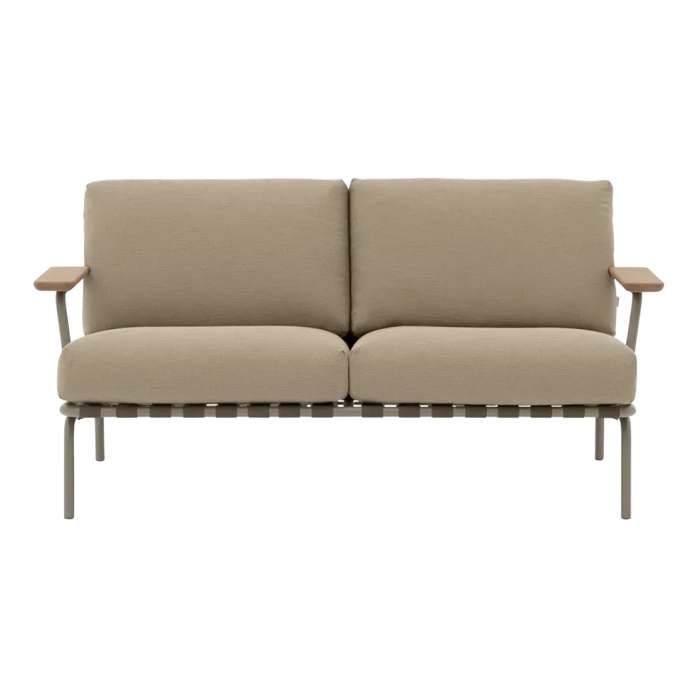 Canapé d'extérieur en acier et tissu taupe 73x152,5cm Settle - Muuto
