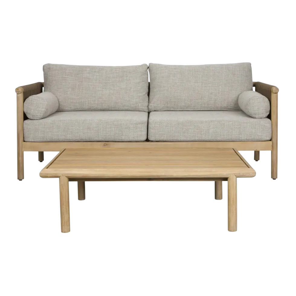 Canapé d'extérieur et table basse en bois d'acacia Oasis - Dutchbone