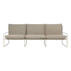 Canapé d'extérieur 3 places en vinyl beige et acier beige 78 x 93 cm Desert Dolce - Ferm Living