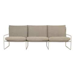 Canapé d'extérieur 3 places en vinyl beige et acier beige 78 x 93 cm Desert Dolce - Ferm Living