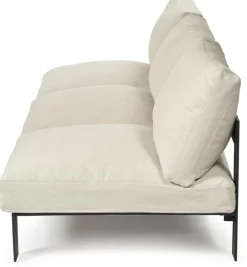 Canapé d'extérieur trois places en aluminium beige - Serax