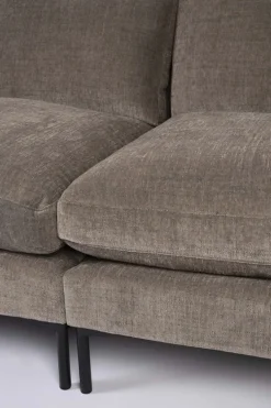 Canapé droit 3 places en polyester coffee 230cm Summer - Zuiver