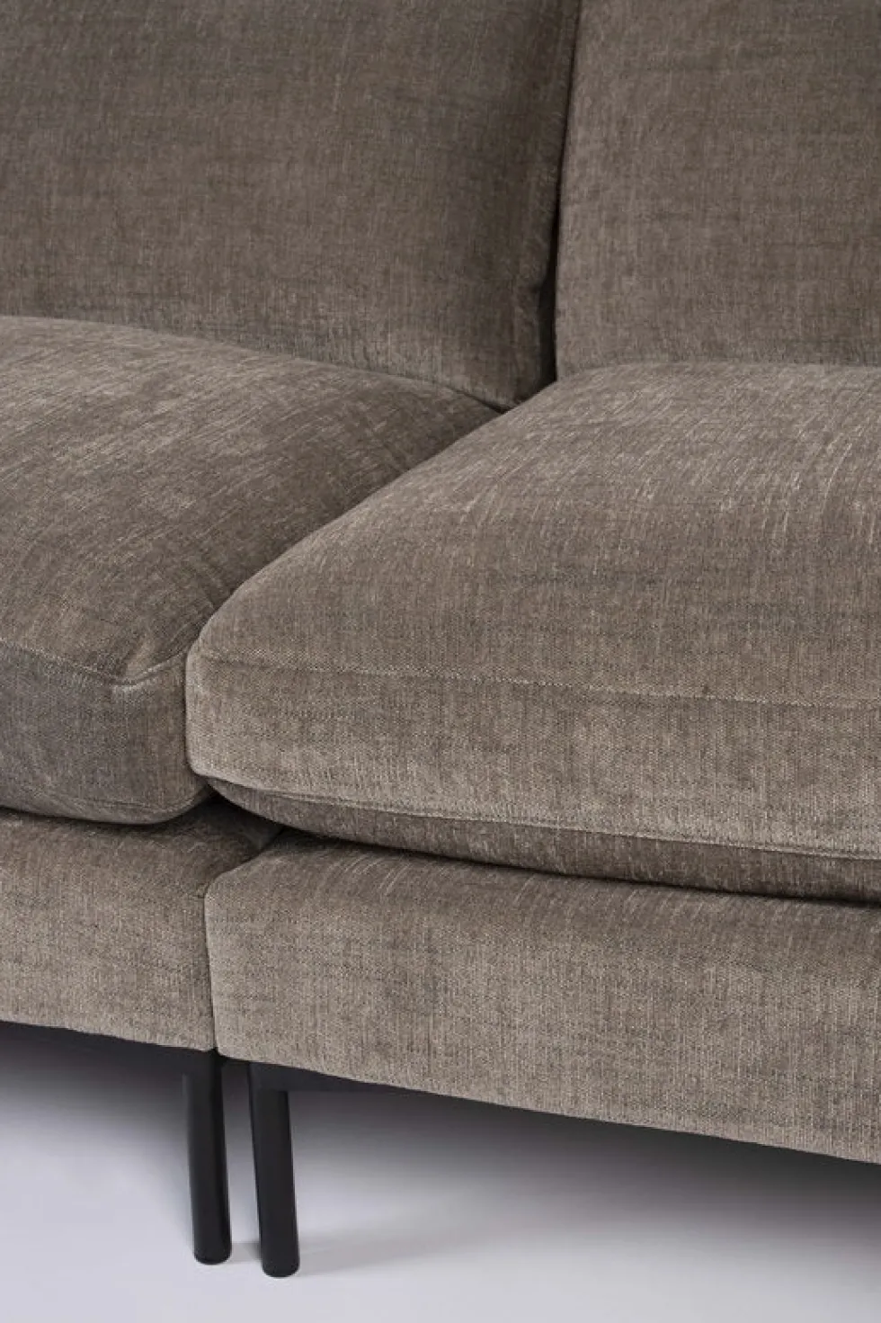 Canapé droit 3 places en polyester coffee 230cm Summer - Zuiver