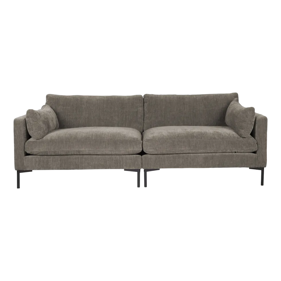 Canapé droit 3 places en polyester coffee 230cm Summer - Zuiver