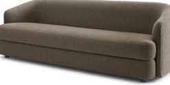 Canapé droit 3 places rembourré barnum dark taupe 220cm Covent - New Works