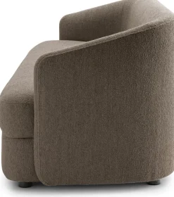 Canapé droit 3 places rembourré barnum dark taupe 220cm Covent - New Works