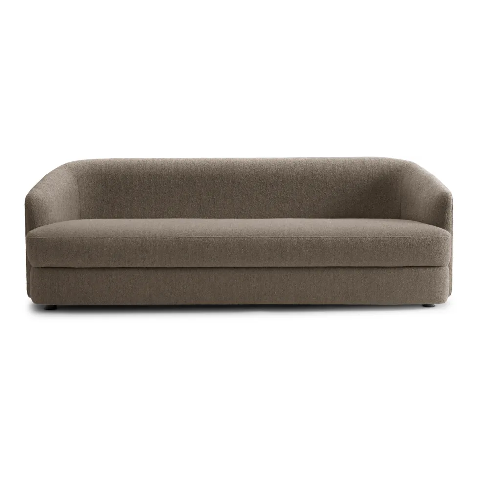 Canapé droit 3 places rembourré barnum dark taupe 220cm Covent - New Works