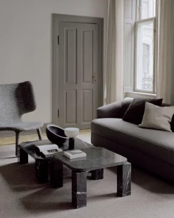 Canapé droit 3 places rembourré barnum dark taupe 220cm Covent - New Works