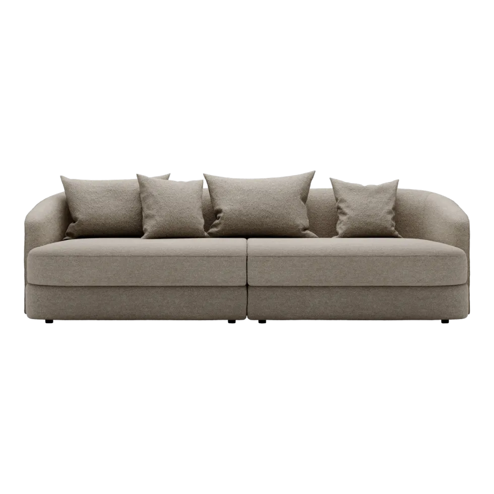 Canapé droit rembourré barnum hemp 260cm Covent Residential - New Works