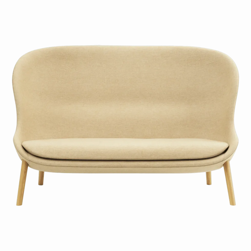 Canapé en chêne et tissu beige 168 cm Hyg - Normann Copenhagen