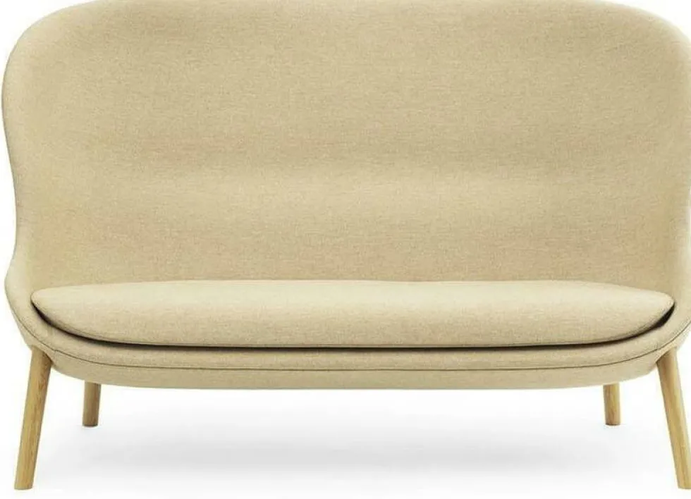 Canapé en chêne et tissu beige 168 cm Hyg - Normann Copenhagen