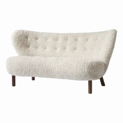 Canapé en noyer huilé blanc Sheepskin Moonlight VB2 Little Petra - &tradition