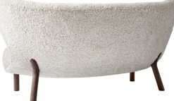 Canapé en noyer huilé blanc Sheepskin Moonlight VB2 Little Petra - &tradition