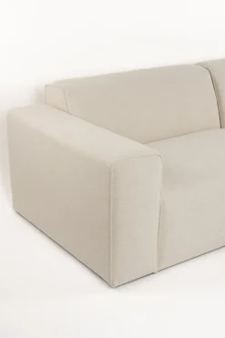 Canapé en polyester beige avec méridienne à droite 350x70x41cm Milka - Zuiver