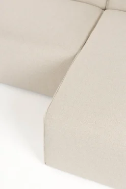 Canapé en polyester beige avec méridienne à droite 247x70x41x63cm Milka - Zuiver