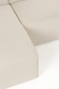 Canapé en polyester beige avec méridienne à gauche 247x70x41x63cm Milka - Zuiver